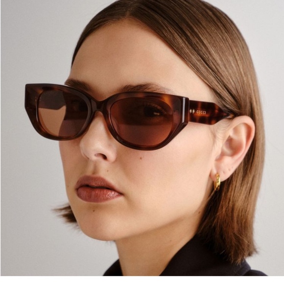GUCCI GG1532SA Havana/Brown Lenses - Picture 1 of 10